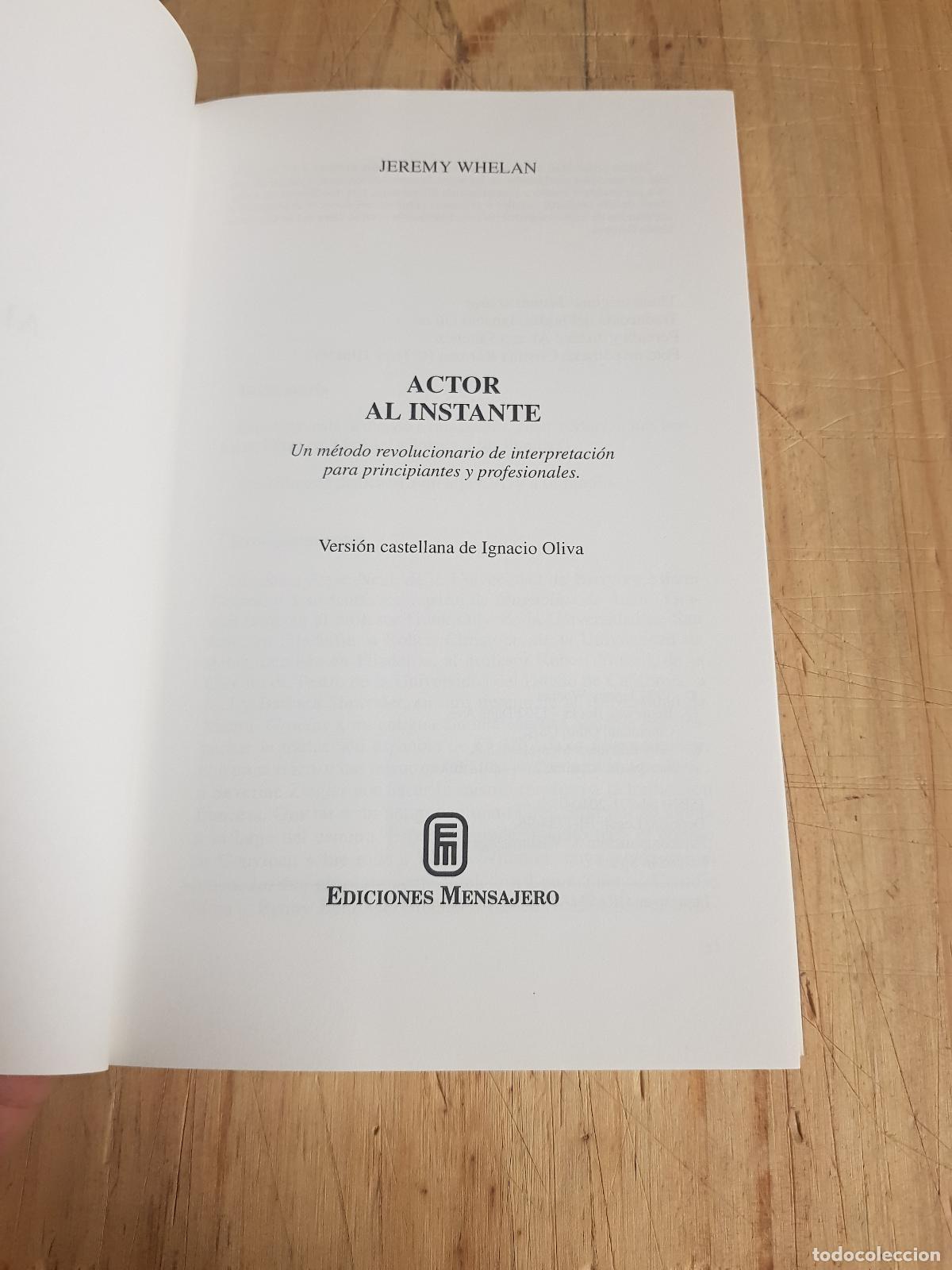 Libros: Actor al instante - Jeremy Whelan - Foto 4