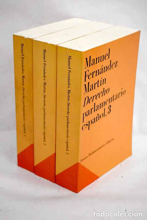 Libri di seconda mano: Derecho parlamentario espa&ntilde;ol.- Fern&aacute;ndez Mart&iacute;n, Manuel