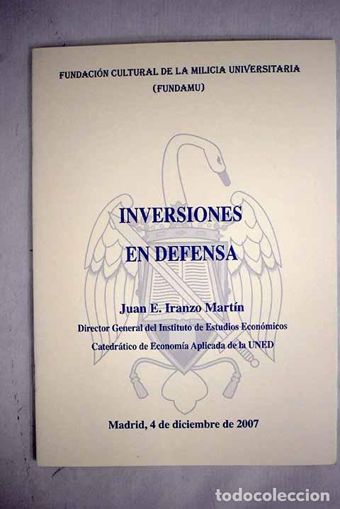 Libros: Inversiones en defensa.- Iranzo Mart&iacute;n, Juan E. - Foto 1