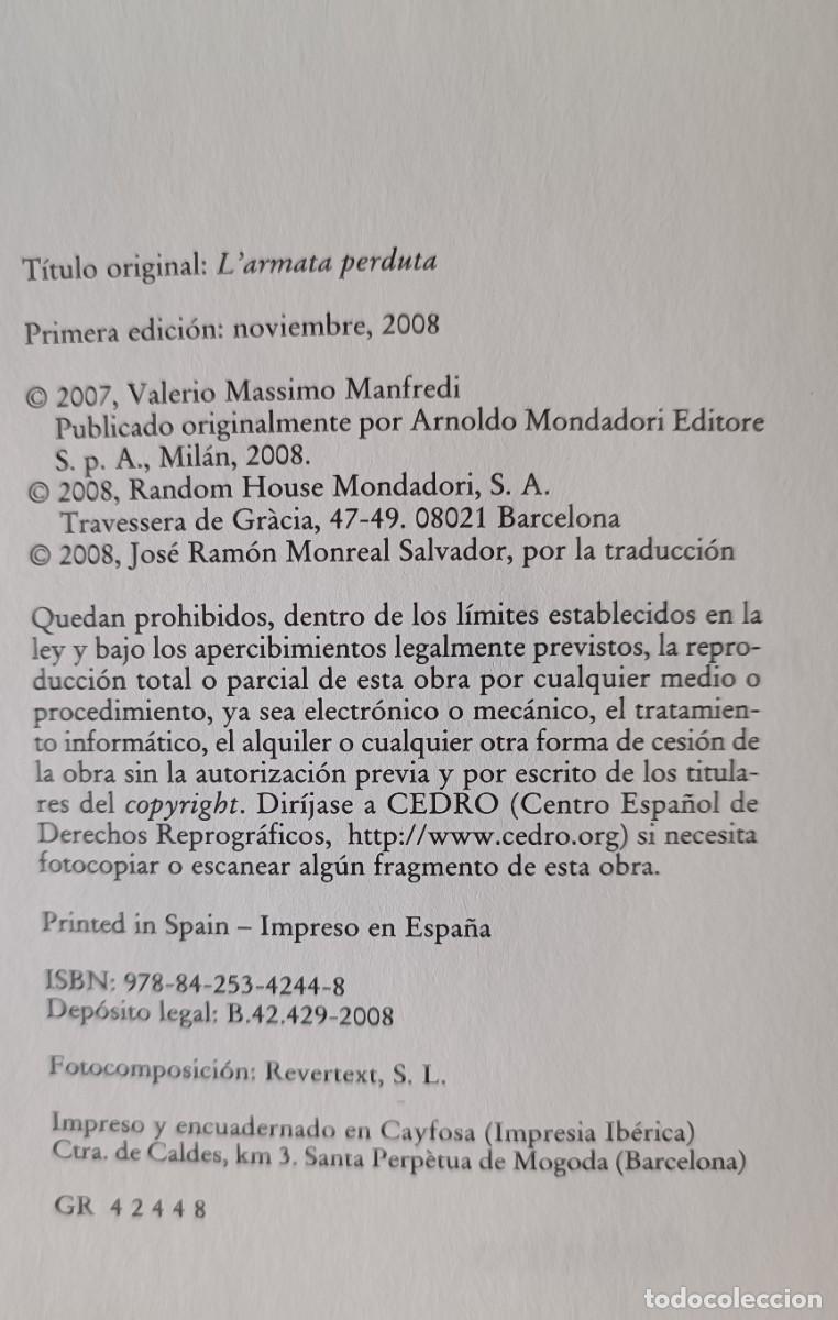 Libros: EL EJERCITO PERDIDO 1&deg; EDICION - Foto 4
