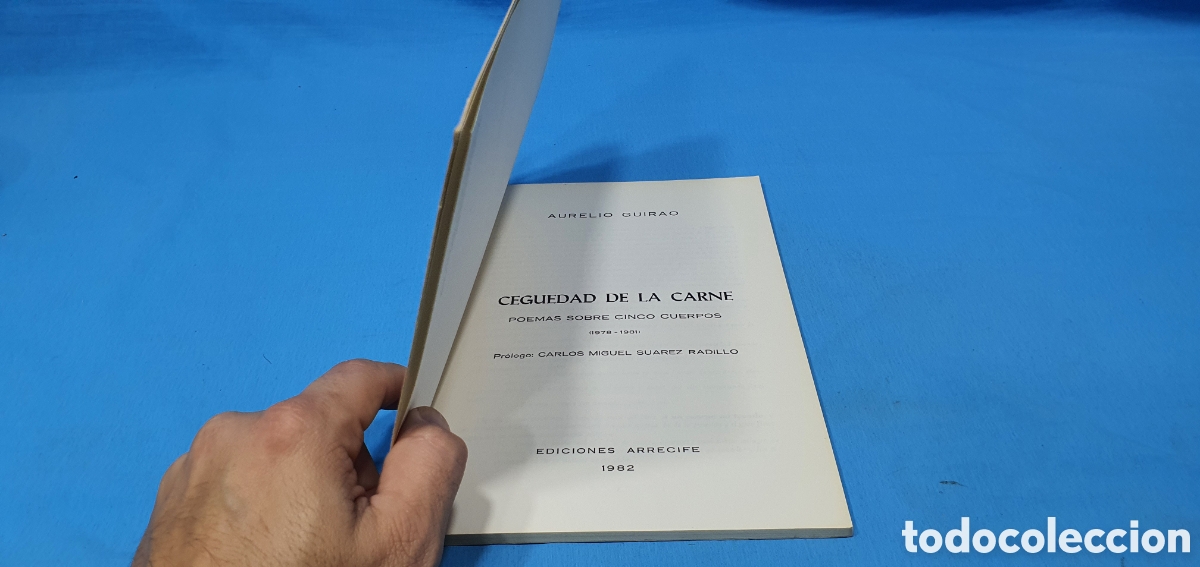 Libros: CEGUEDAD DE LA CARNE. AURELIO GUIRAO. 1982 - Foto 2