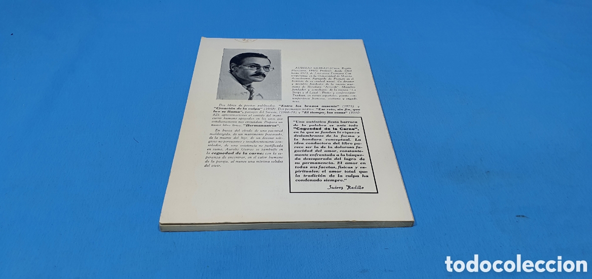 Libros: CEGUEDAD DE LA CARNE. AURELIO GUIRAO. 1982 - Foto 4