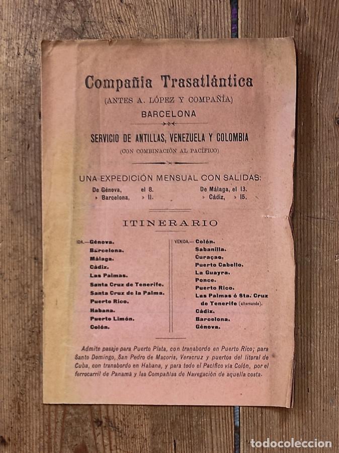B&uuml;cher: COMPA&Ntilde;&Iacute;A TRASATL&Aacute;NTICA (Antes A. L&oacute;pez y Compa&ntilde;&iacute;a), Barcelona. Servicio de Antillas, Venezuela y Col
