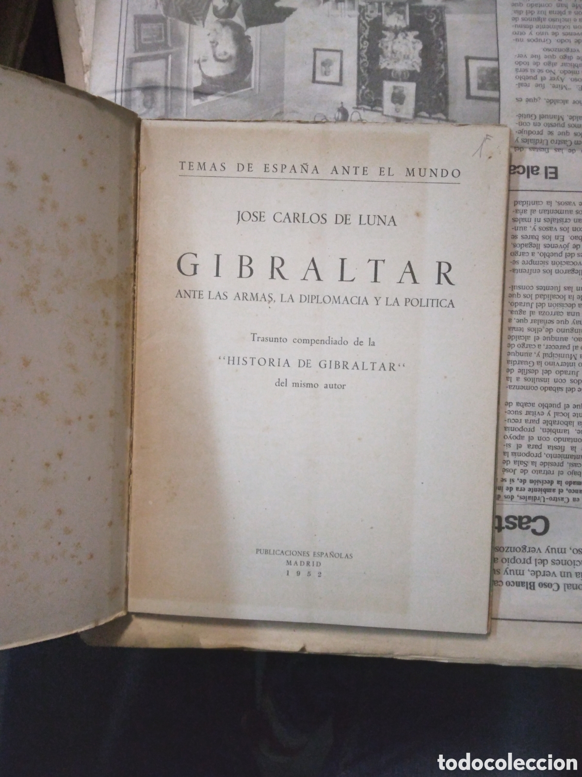 Libros: Gibraltar, Jose Carlos de Luna, 1952 - Foto 2