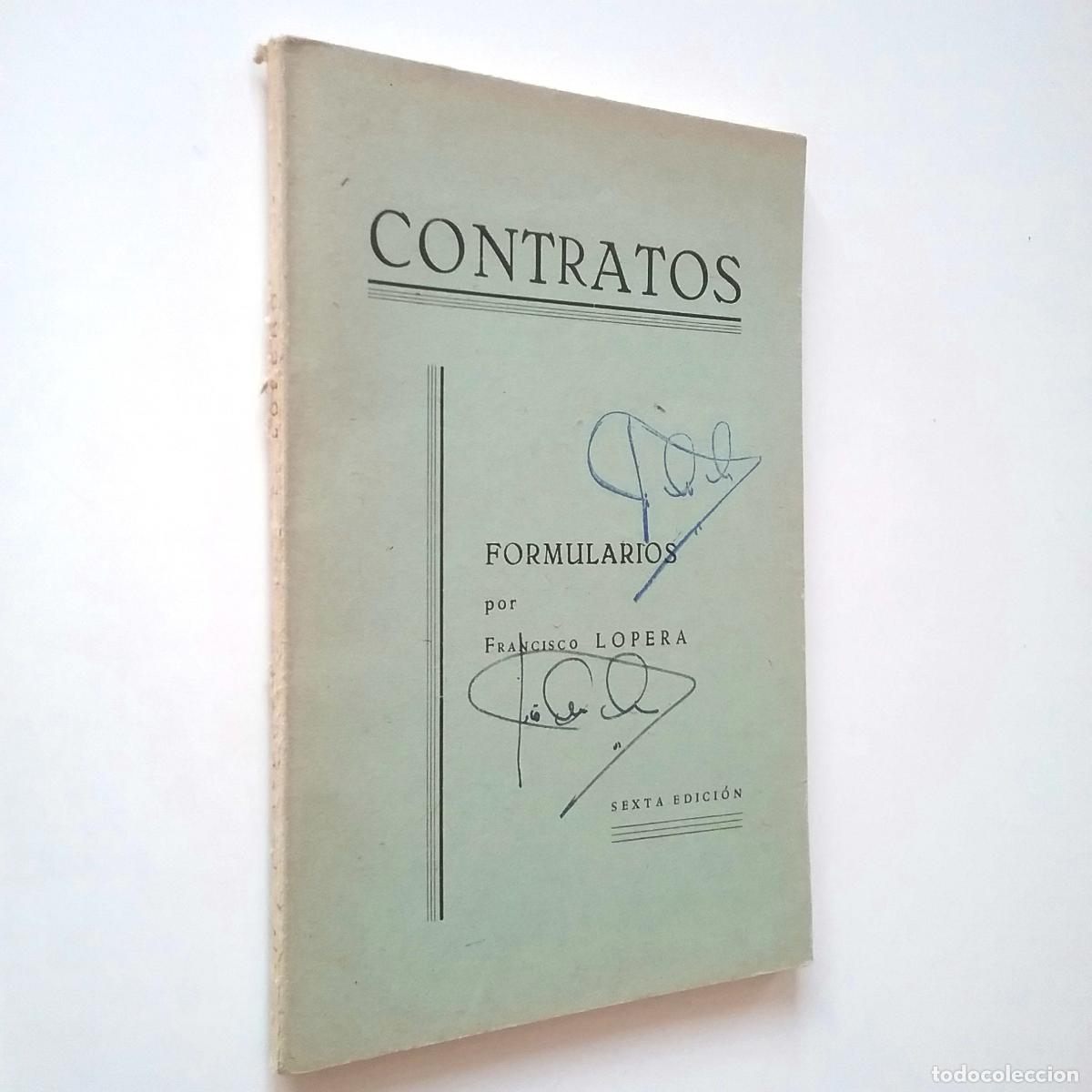 Libros: Francisco Lopera - Contratos. Formularios - Foto 1