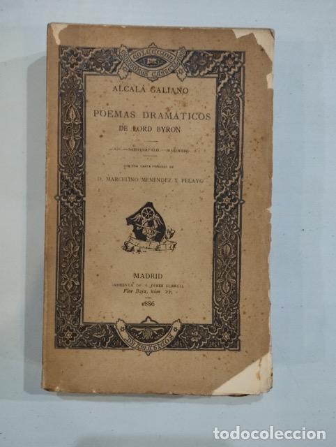 Libros: Alcal&aacute; Galiano - Poemas dram&aacute;ticos de Lord Byron - Foto 1