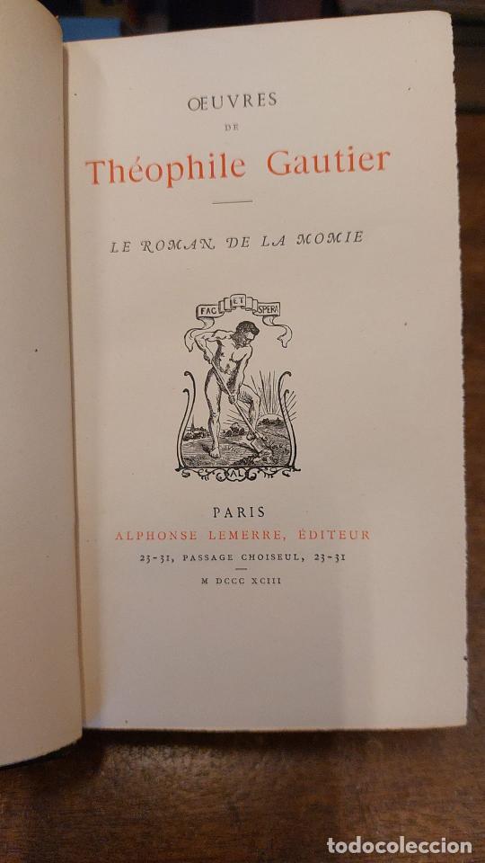 Libros: LE ROMAN DE LA MOMIE. - GAUTIER Th&eacute;ophile. - Foto 2