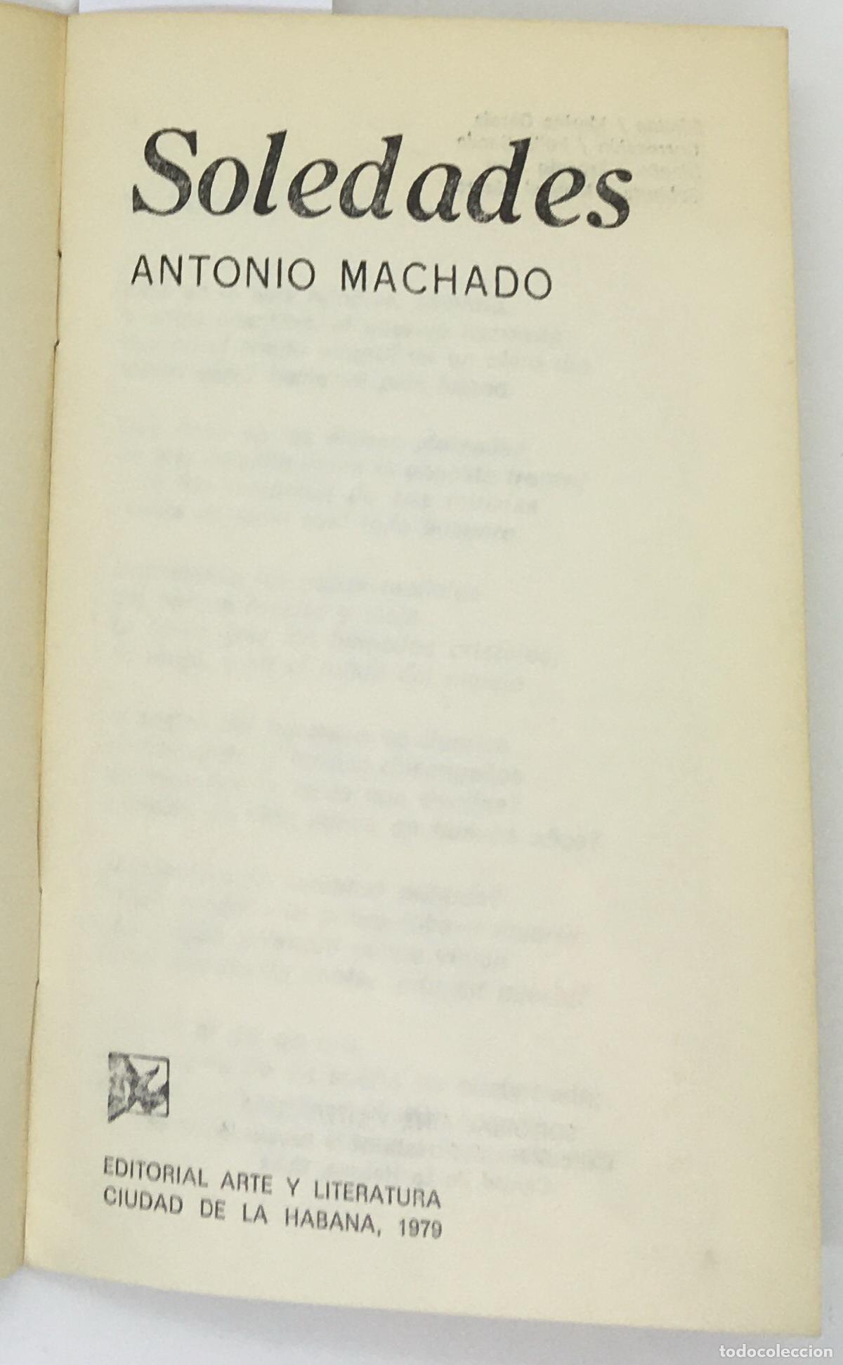 Libros: Antonio Machade. Soledades, Havana, 1979. ZLO000585 - Antonio Machade