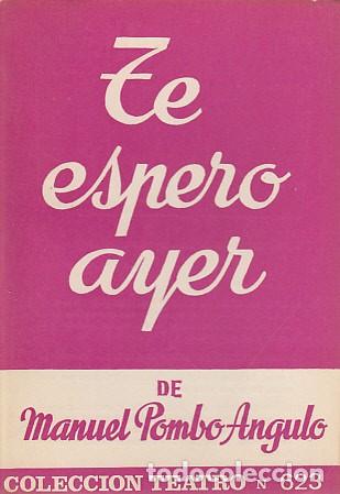 Libros: TE ESPERO AYER - POMBO ANGULO, MANUEL - Foto 1