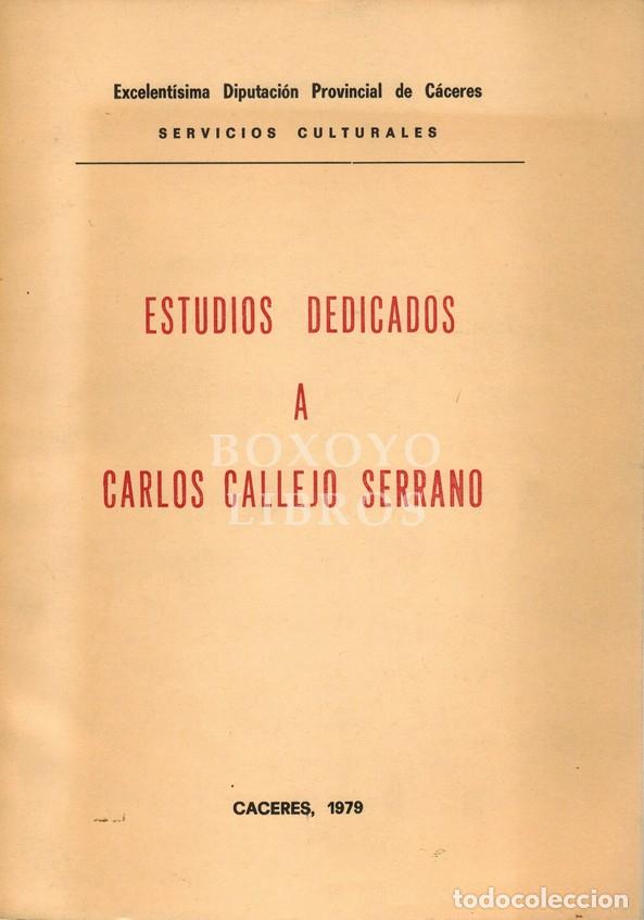 Libros: AAVV. Estudios dedicados a Carlos Callejo Serrano - Foto 1