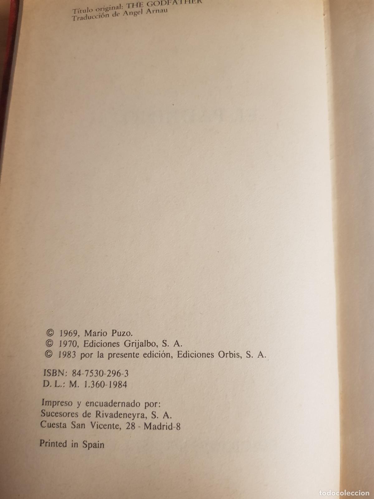Libros: El padrino - Mario Puzo - Foto 3