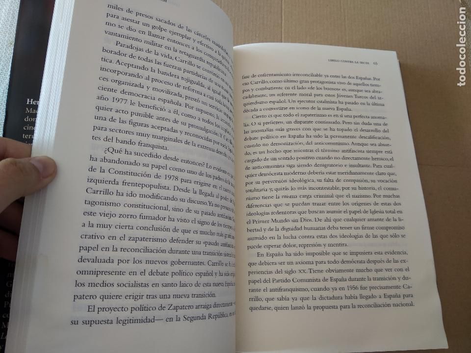 Libros: LIBRO LIBELO CONTRA LA SECTA DE HERMANN TERTSCH LA ESFERA DE LOS LIBROS A&Ntilde;O 2010 - Foto 5