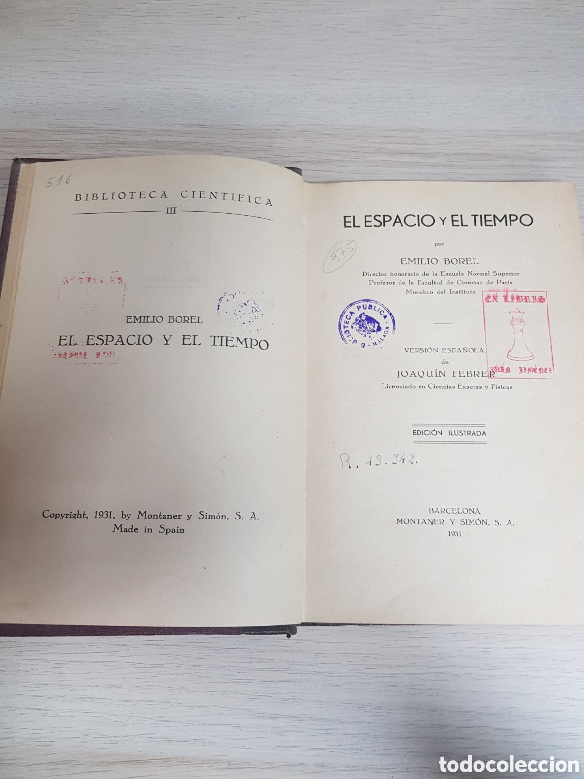 Libros: EL ESPACIO Y EL TIEMPO - Foto 4