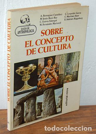 Libros: SOBRE EL CONCEPTO DE CULTURA - VV.AA. - Foto 1