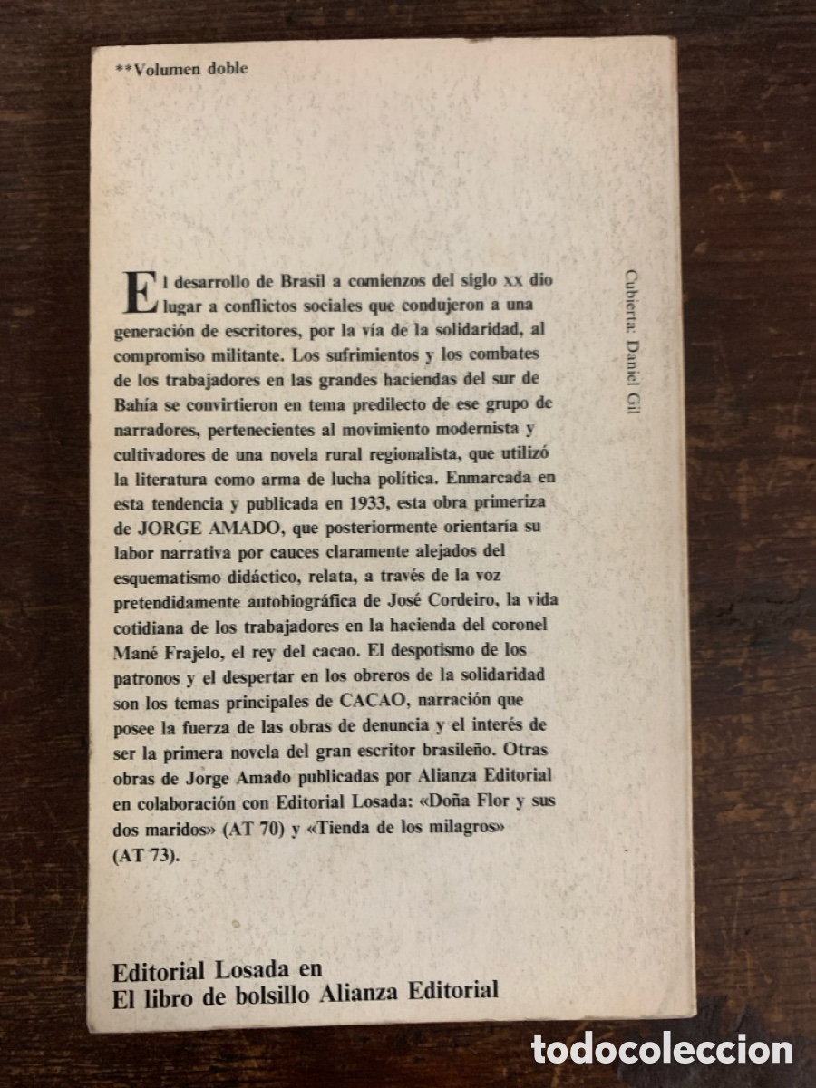 Libros: Cacao, Jorge Amado - ALIANZA 19811 - Foto 3
