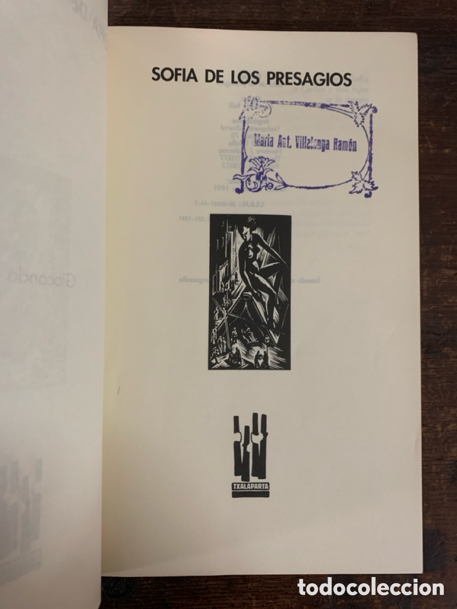 Libros: Sofia De Los Presagios, Gioconda Belli - TXALAPARTA 1991 - Foto 2
