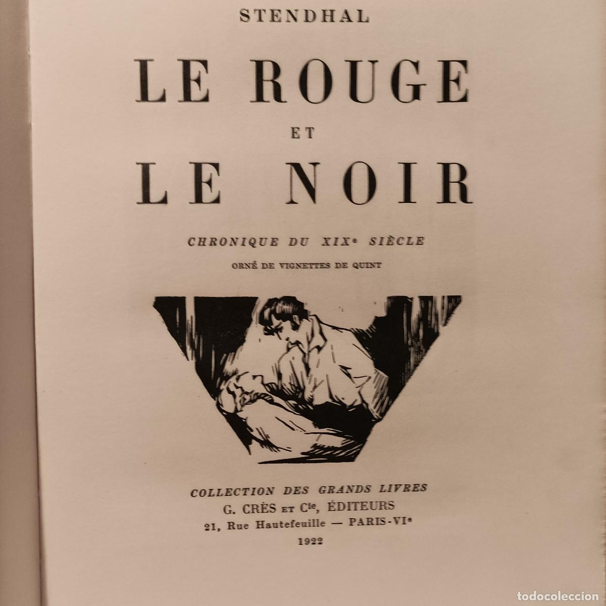 Libros: STENDHAL.- - Le rouge et le noir. - Foto 1