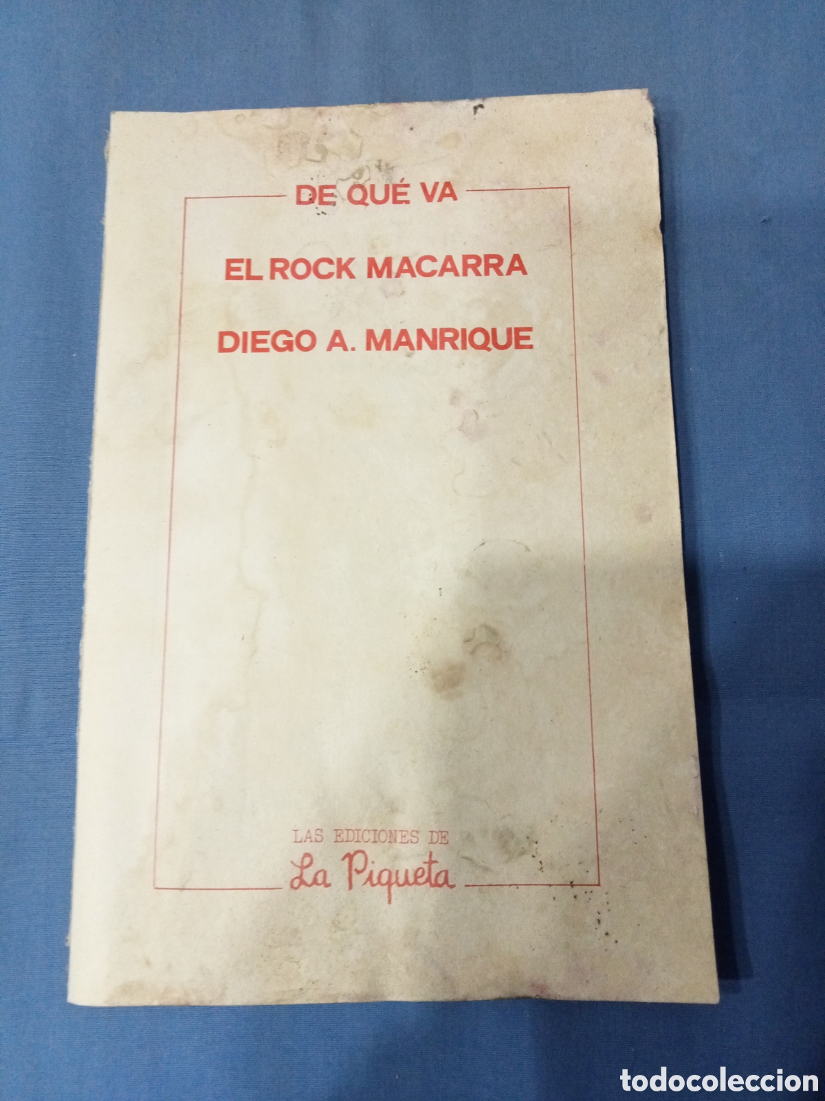 Libros: libro de que va el rock macarra Diego A. Manrique - Foto 1
