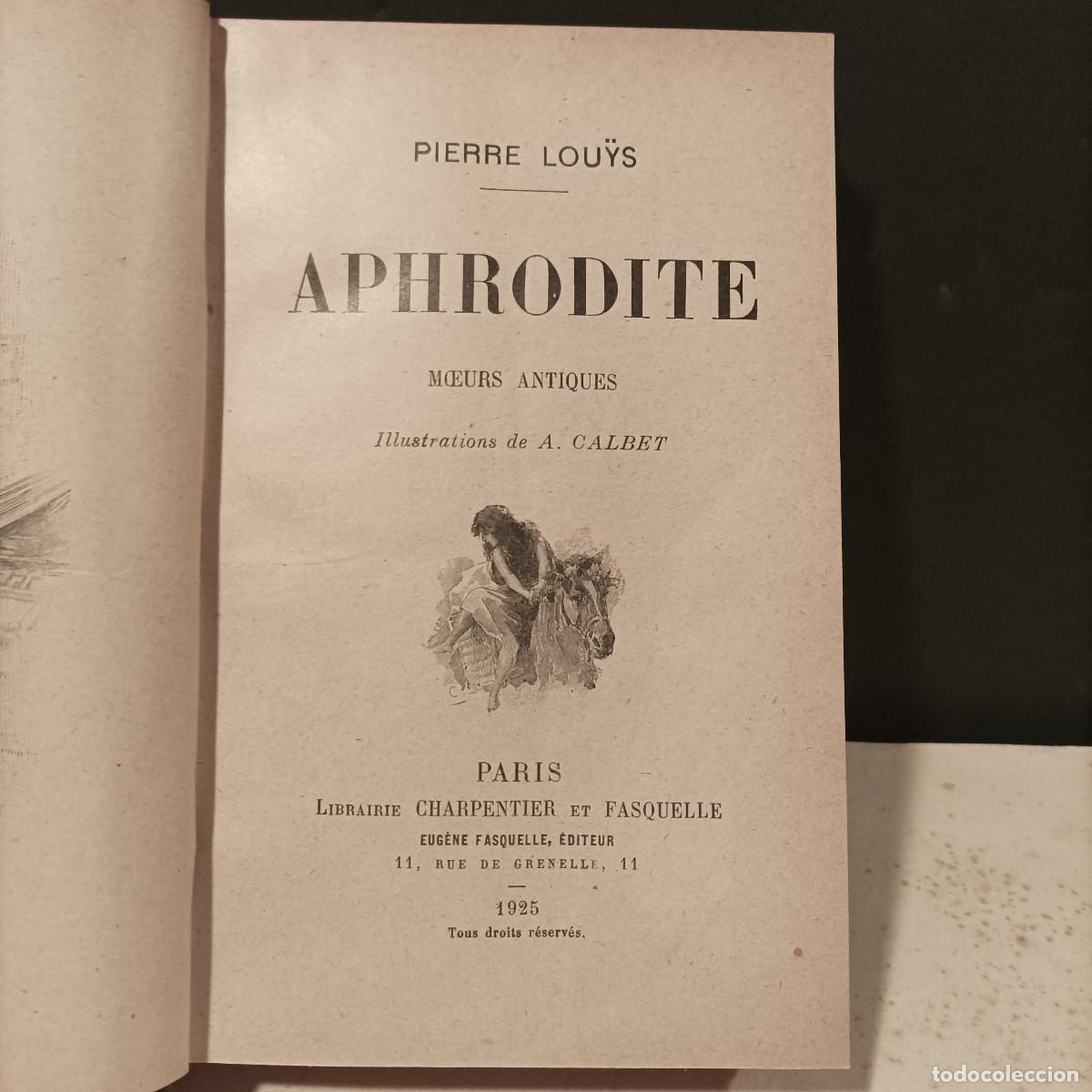 Libros: LOUYS, Pierre.- - Aphrodite. Moeurs antiques. - Foto 1