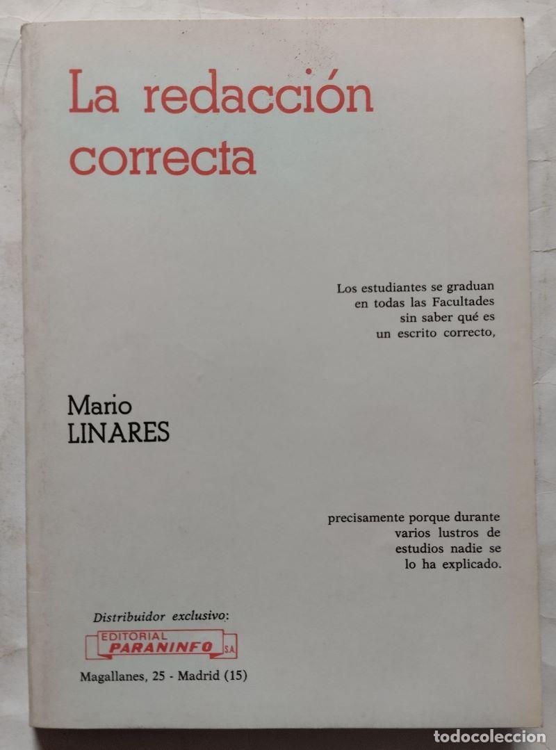 Libros: La redacci&oacute;n correcta - Mario Linares - Foto 1