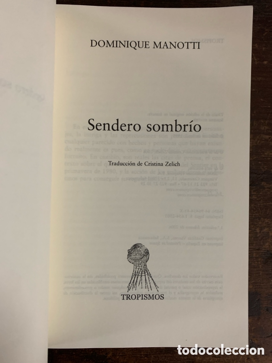 Libros: Sendero Sombr&iacute;o, Dominique Manotti - TEMPORA 2005 - Foto 2