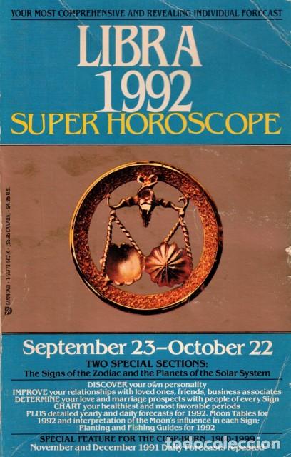 Libros: LIBRA 1992. SUPER HOROSCOPE. - VV. AA. - Foto 1