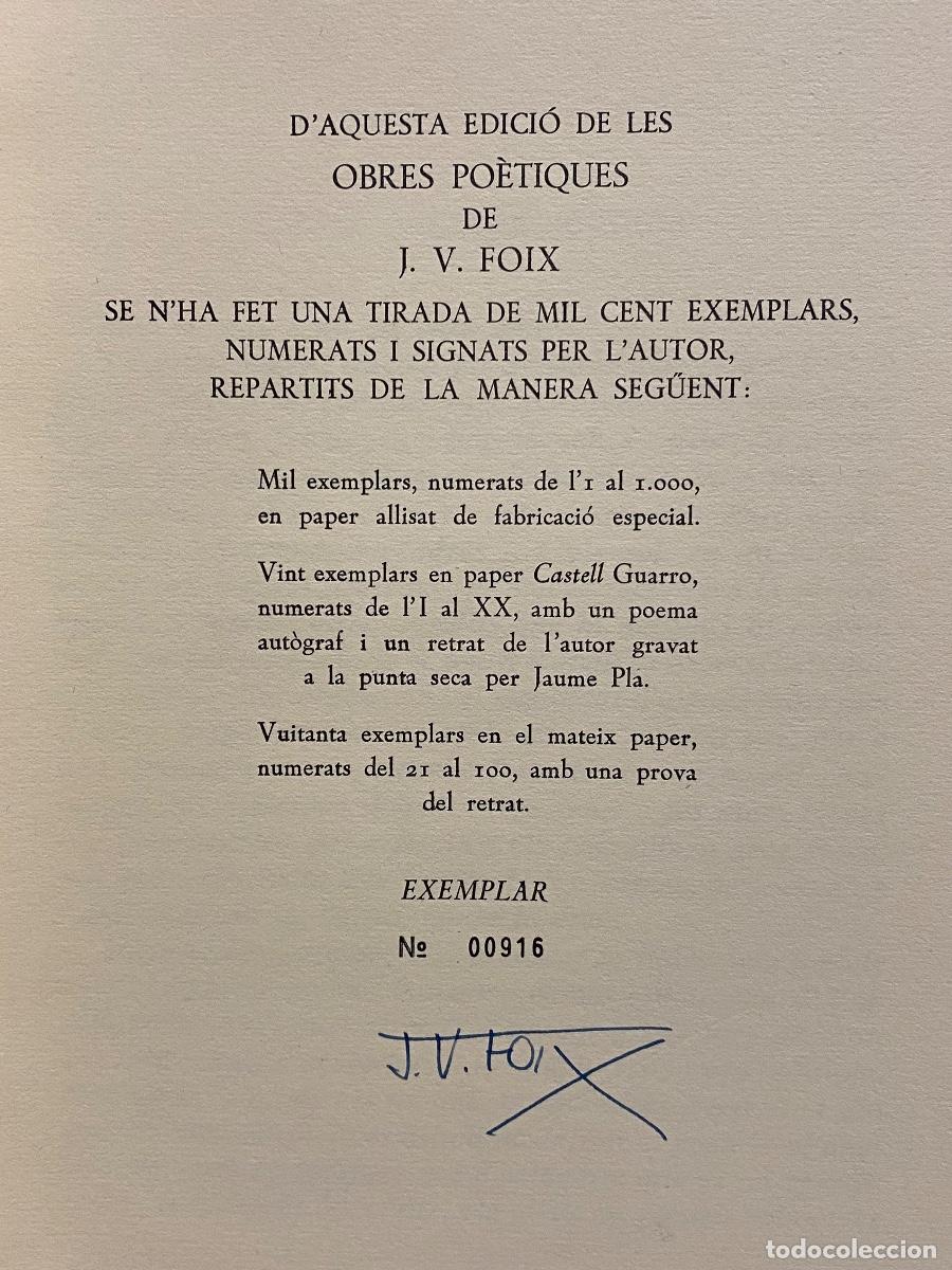 Libros: OBRES PO&Egrave;TIQUES. - FOIX, J. V. - Foto 5