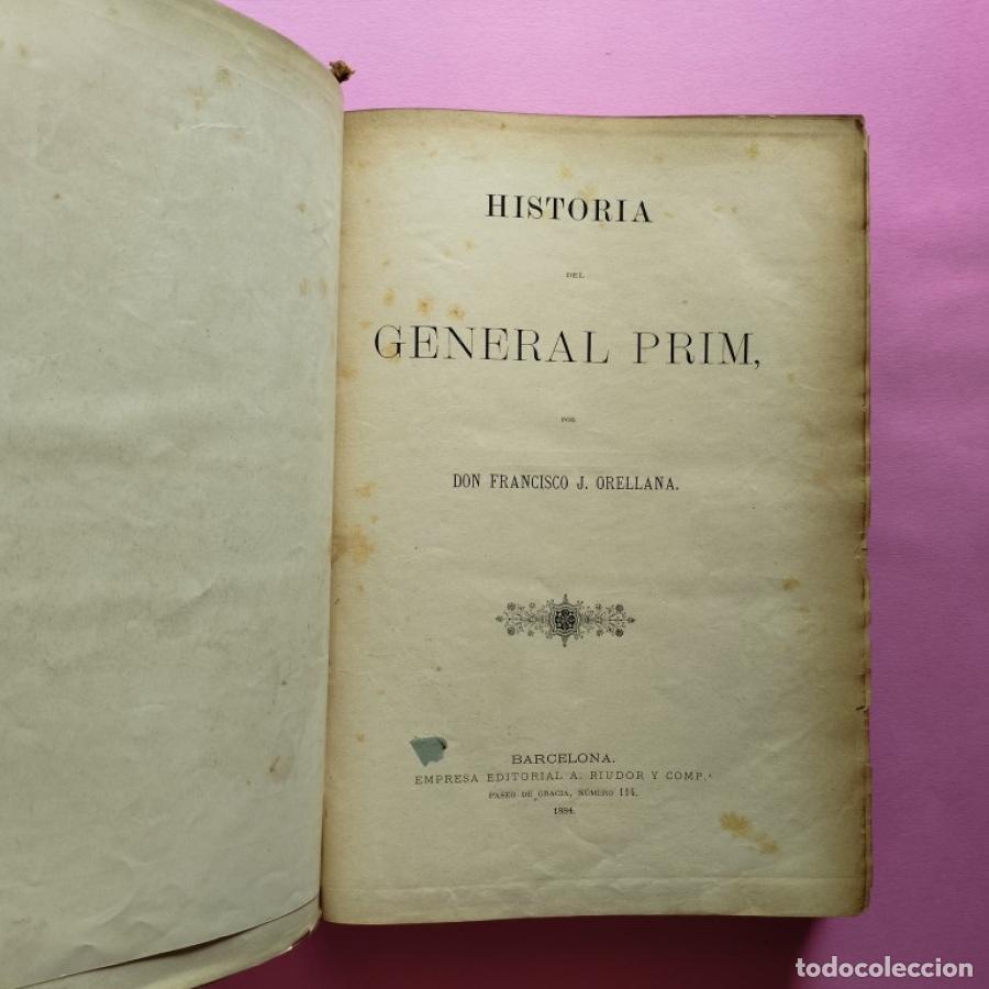 Libros: Historia del General Prim. [Tomo I] - Orellana, Francisco J. - Foto 3