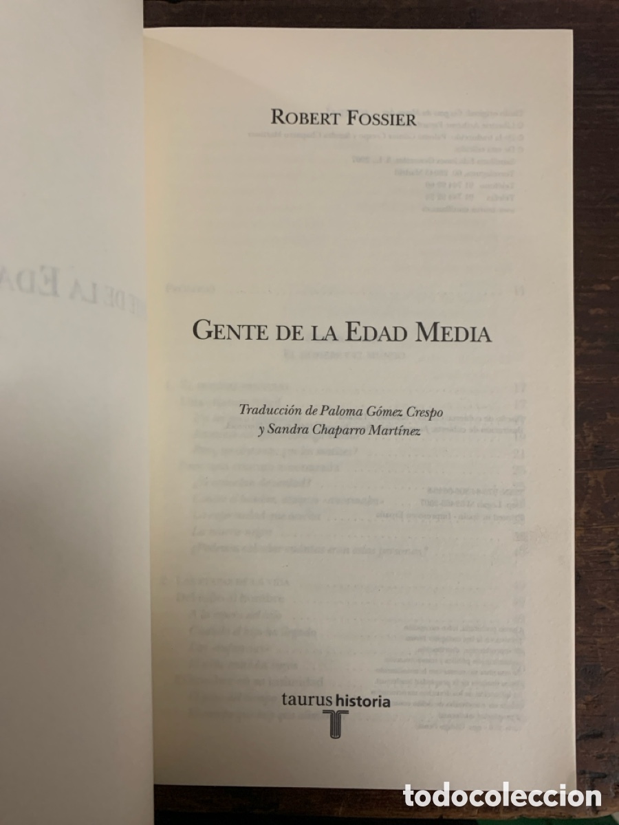 Libros: Gente De La Edad Media, Robert Fossier - TAURUS 2007 - Foto 2