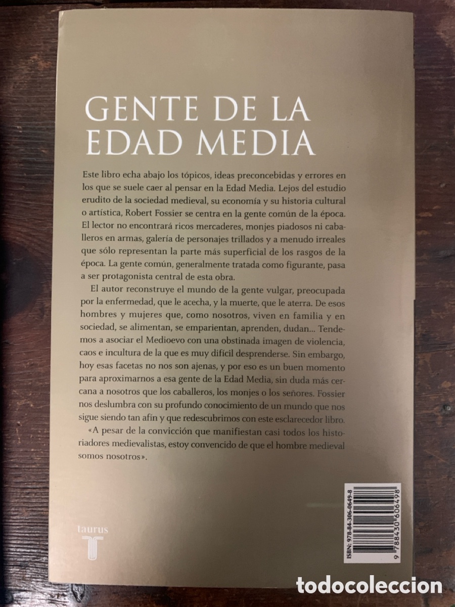 Libros: Gente De La Edad Media, Robert Fossier - TAURUS 2007 - Foto 5