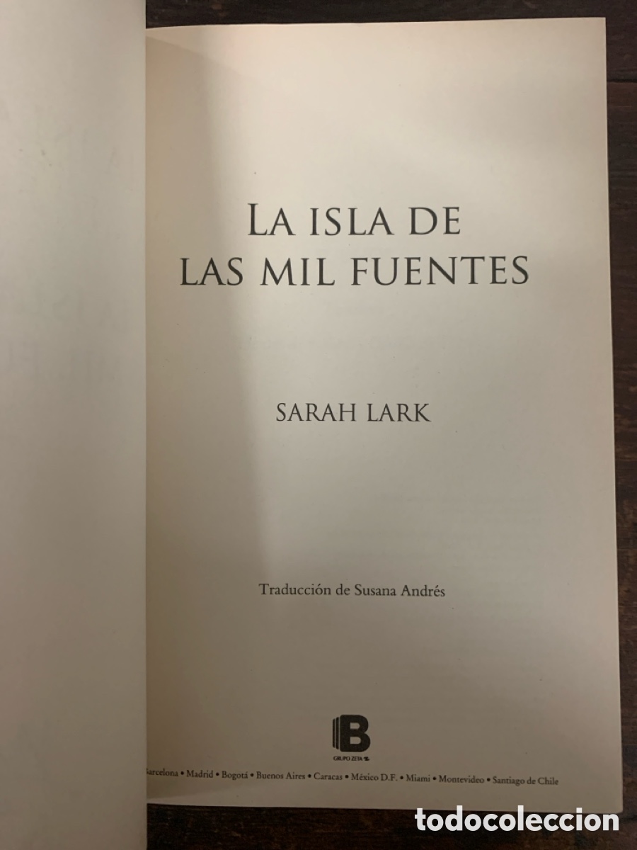 Libros: La Isla De Las Mil Fuentes, Sarah Lark - B.S.A. 2013 - Foto 3