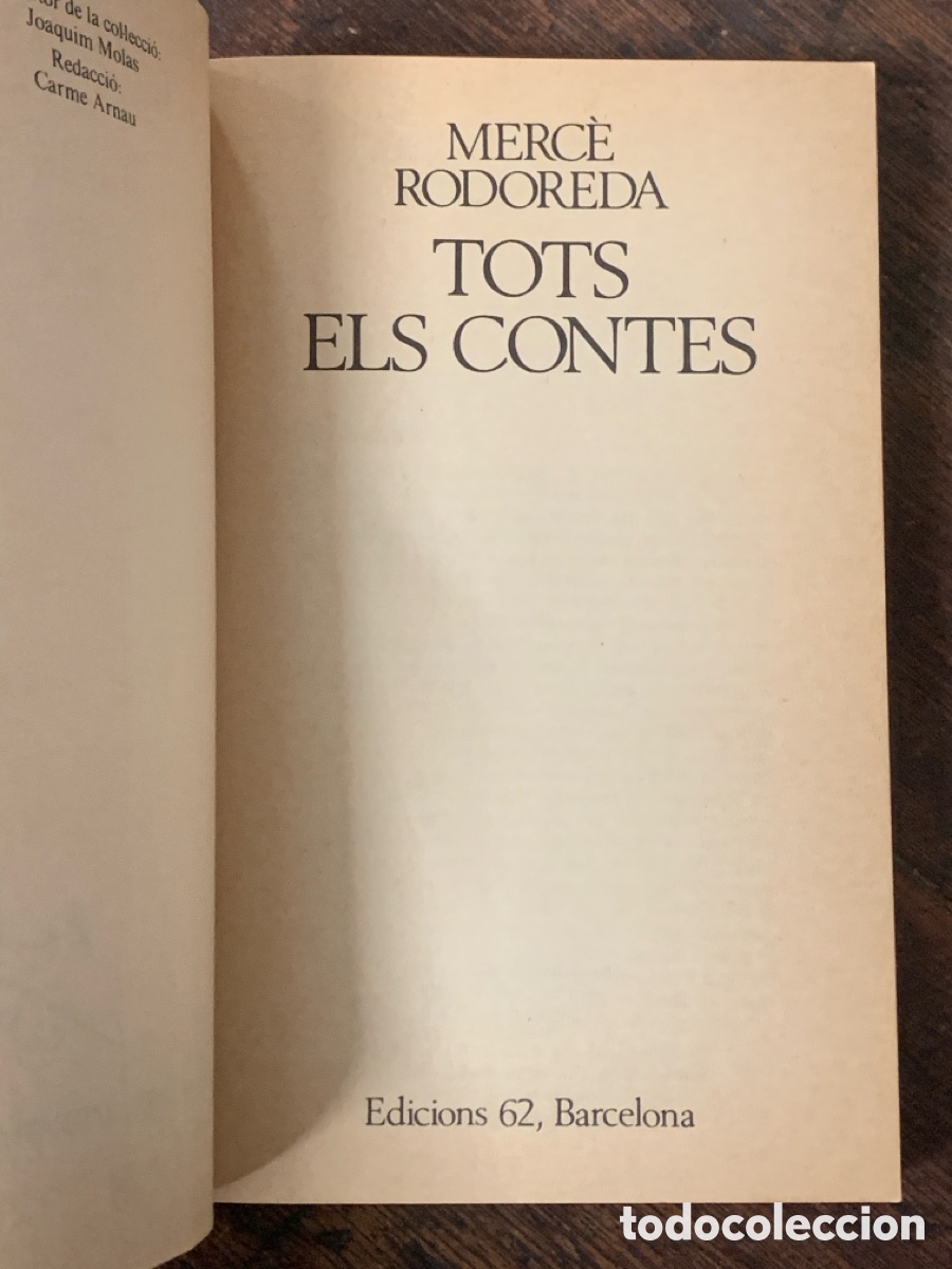 Libros: Tots Els Contes, Merc&egrave; Rodoreda - EDICIONS 62 1979 - Foto 3