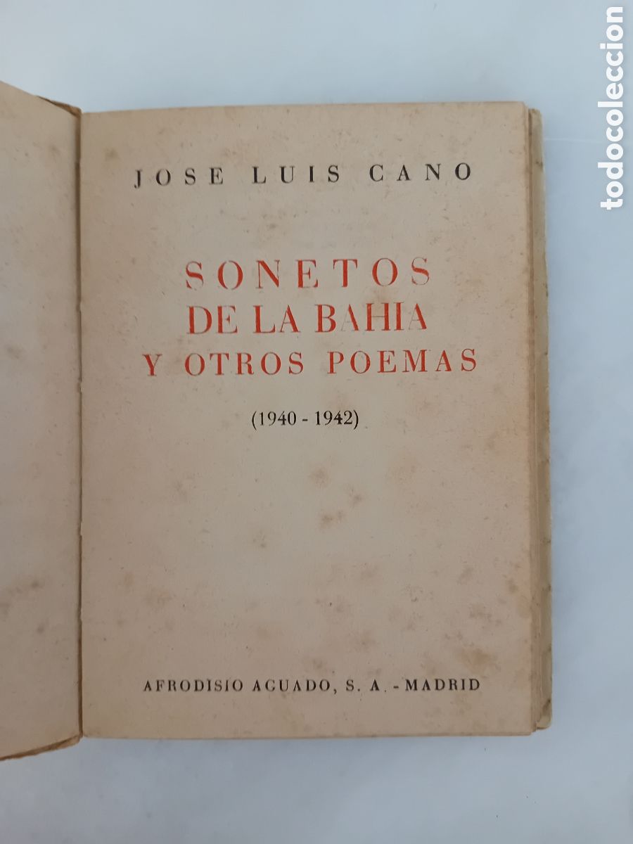 Libros: sonetos de la bahia y otros poemas jose luis cano - Foto 3