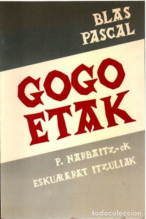 Libros: Gogoetak - Pascal, Blas - Foto 1
