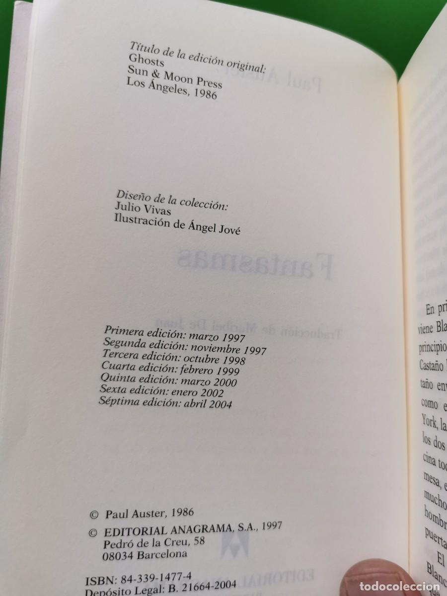 Libros: FANTASMAS. PAUL AUSTER. COMPACTOS ANAGRAMA - Foto 3