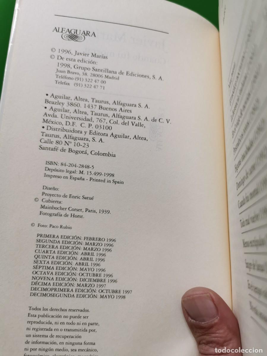 Libros: CUANDO FUI MORTAL. JAVIER MAR&Iacute;AS. ALFAGUARA - Foto 3