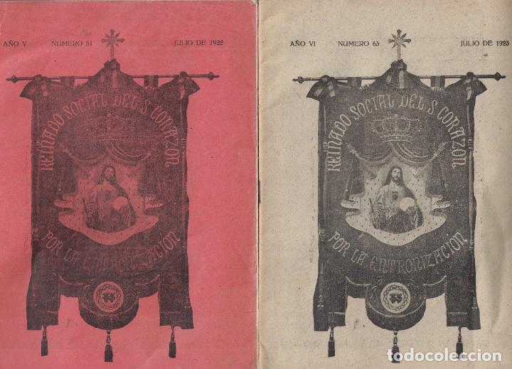 Libros: REINDO SOCIAL DEL SAGRADO CORAZ&Oacute;N. A&ntilde;o V. Miranda de Ebro, julio de 1922. N&uacute;m. 51 * A&ntilde;o VI. Miranda
