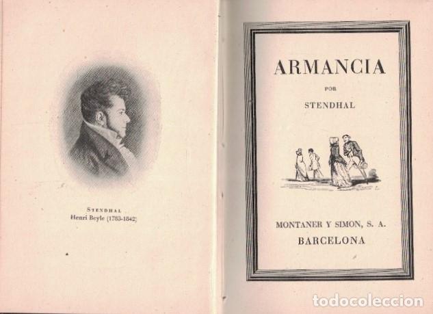 Libros: ARMANCIA. - Stendhal. (1783-1842) - Foto 1