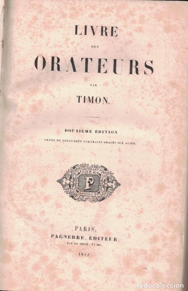 Libros: LIVRE DES ORATEURS. - Tim&oacute;n. - Foto 1