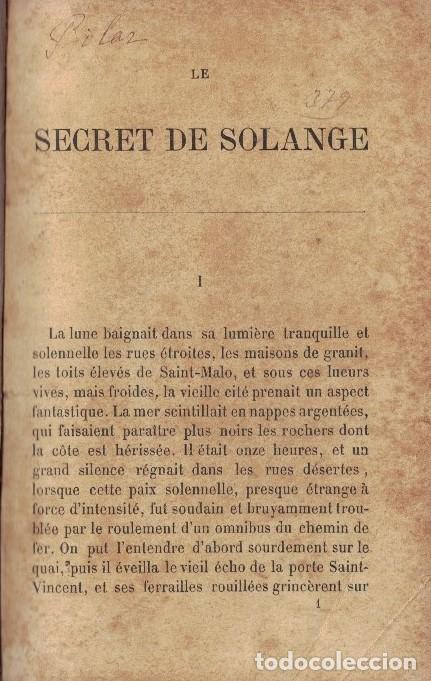 Libros: LE SECRET DE SOLANGE. - Maryan. M., - Foto 1