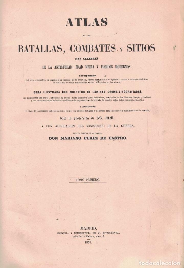 Libros: ATLAS DE LAS BATALLAS, COMBATES Y SITIOS MAS C&Eacute;LEBRES DE LA ANTIG&Uuml;EDAD, EDAD MEDIA Y TIEMPOS MODERN