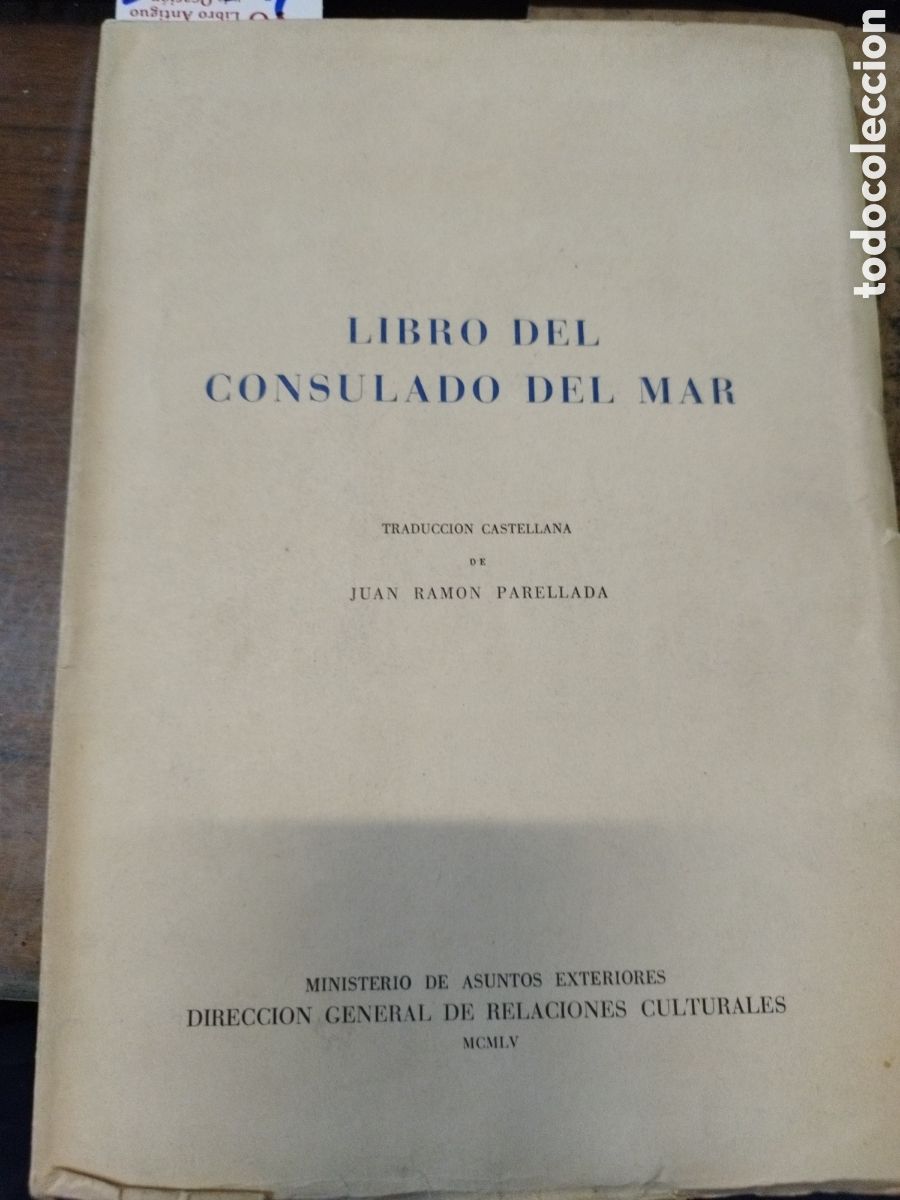 Libros: LIBRO DEL CONSULADO DEL MAR - PARELLADA,Juan Ram&oacute;n (Traducci&oacute;n). - Foto 1