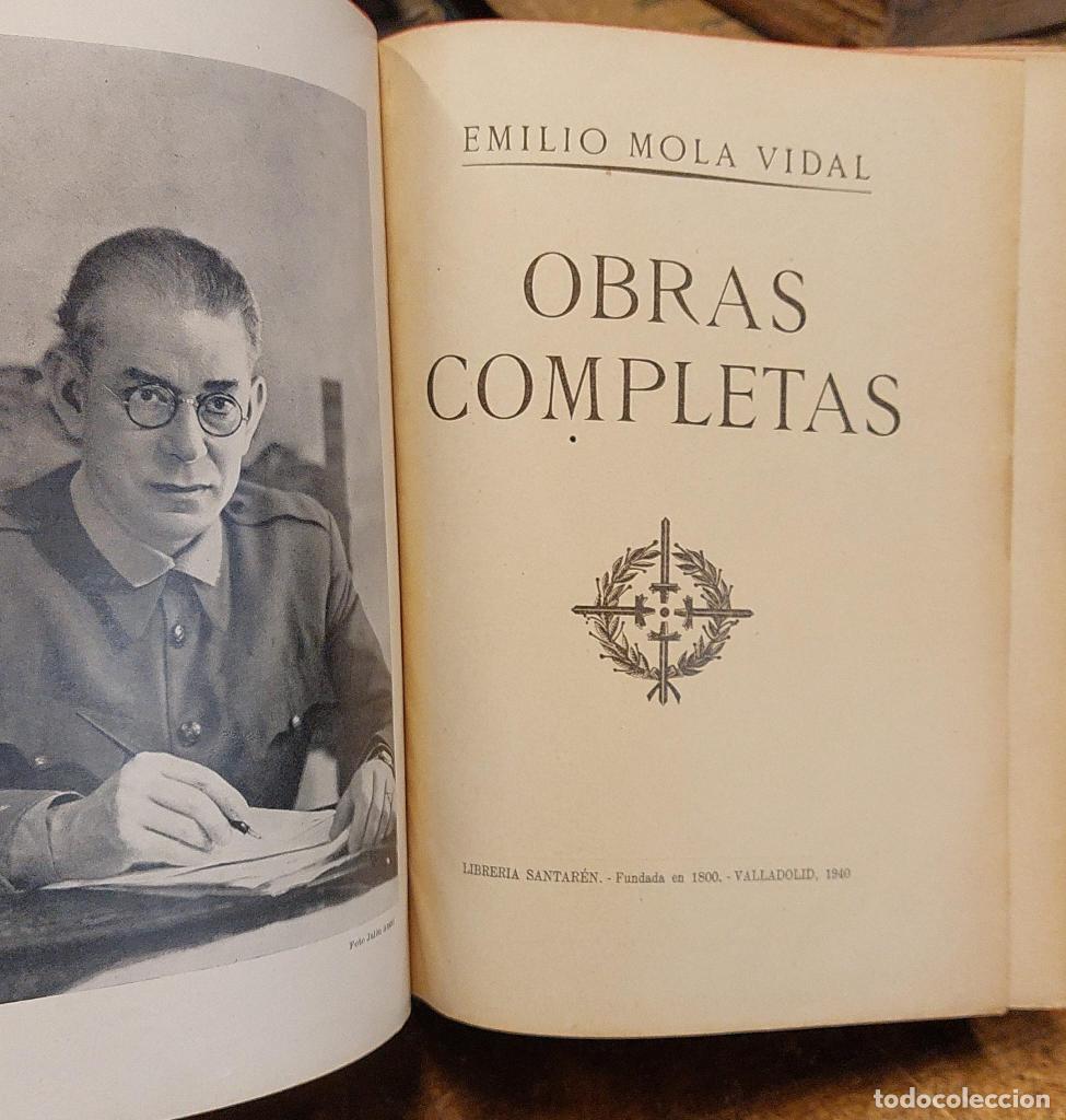 Libros: OBRAS COMPLETAS. - MOLA VIDAL, Emilio. - Foto 2