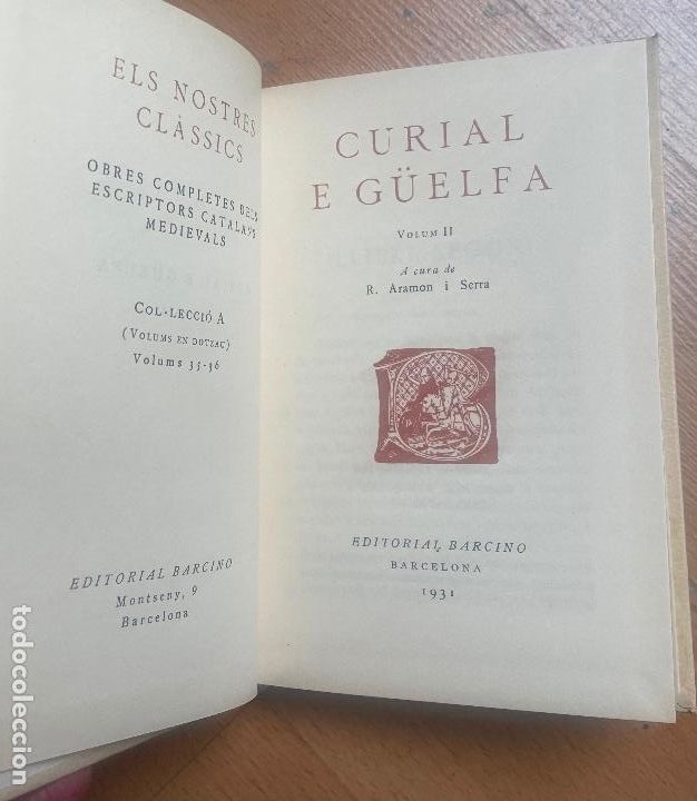 Libros: CURIAL E GUELFA Aramon i serra, volumen ii y iii FACSIMIL - Foto 3
