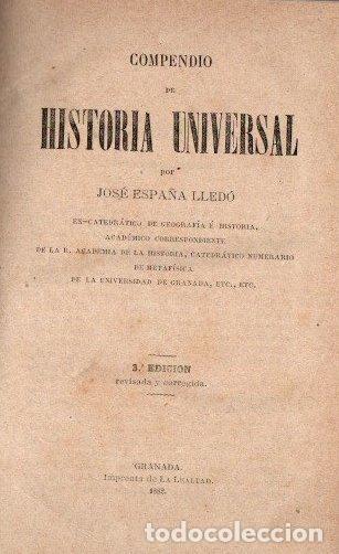Libros: Compendio de Historia Universal - Espa&ntilde;a Lled&oacute;, Jos&eacute; - Foto 1