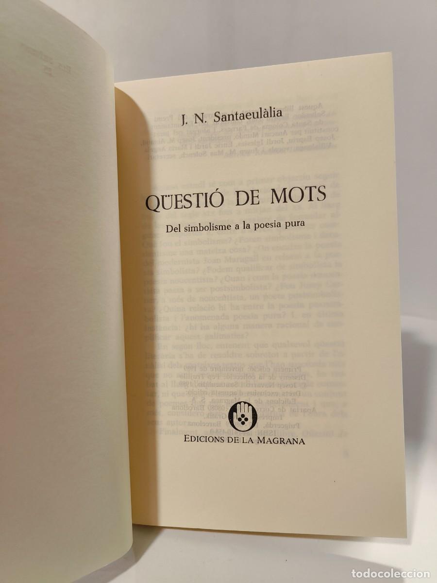 Libros: Q&Uuml;ESTI&Oacute; DE MOTS - J. N. Santaeulalia (Idioma: Catal&agrave;) - Foto 5