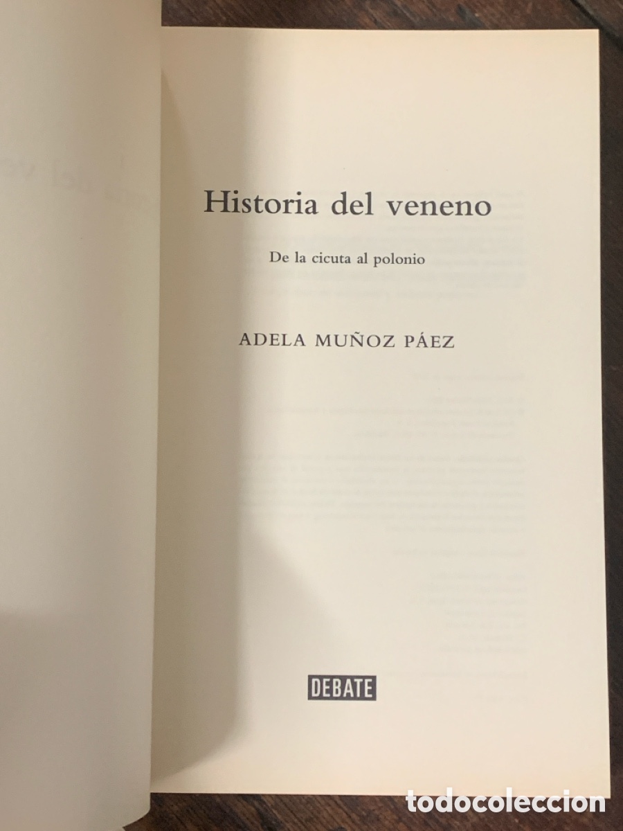 Libros: Historia del Veneno, Adela Mu&ntilde;oz P&aacute;ez - 2012 - Foto 2