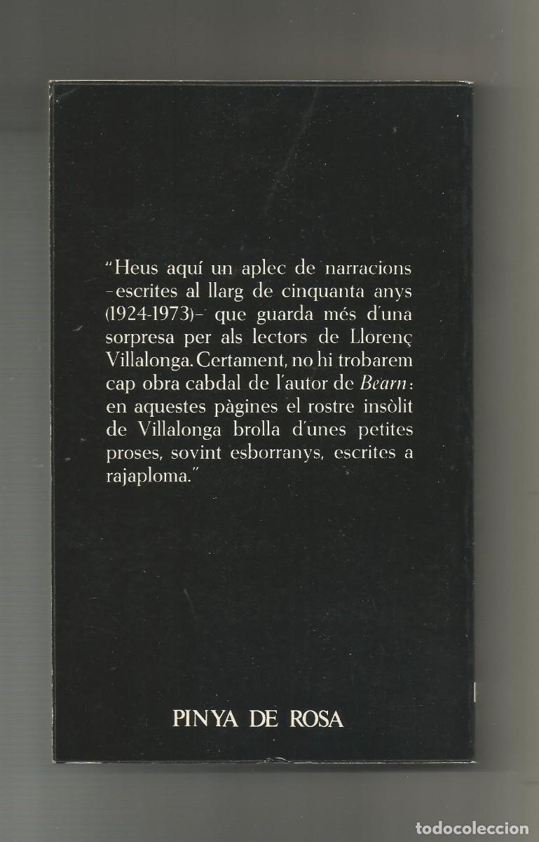 Libros: Narracions (1924- 1973). - VILLALONGA, Lloren&ccedil;: - Foto 2