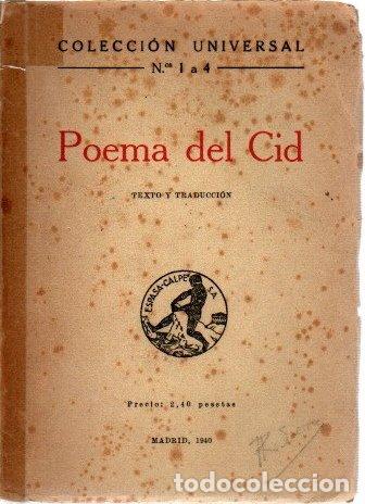 Libros: Poema del Cid - NO CONSTA AUTOR - Foto 1