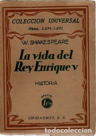 Libros: La vida del Rey Enrique V - Shakespeare, W. - Foto 1